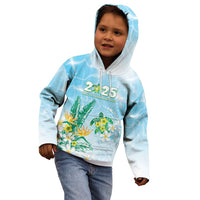 Personalised 2025 Aloha Hawaii Kid Hoodie Tropical Flowers And Honu LT05 - Polynesian Pride