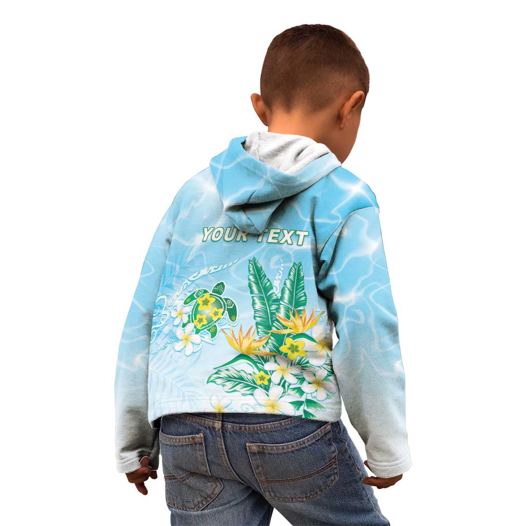 Personalised 2025 Aloha Hawaii Kid Hoodie Tropical Flowers And Honu LT05 - Polynesian Pride