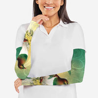 New Zealand Pigeon Kereru Arm Sleeves Maori Fern Art Green Gradient - Polynesian Pride