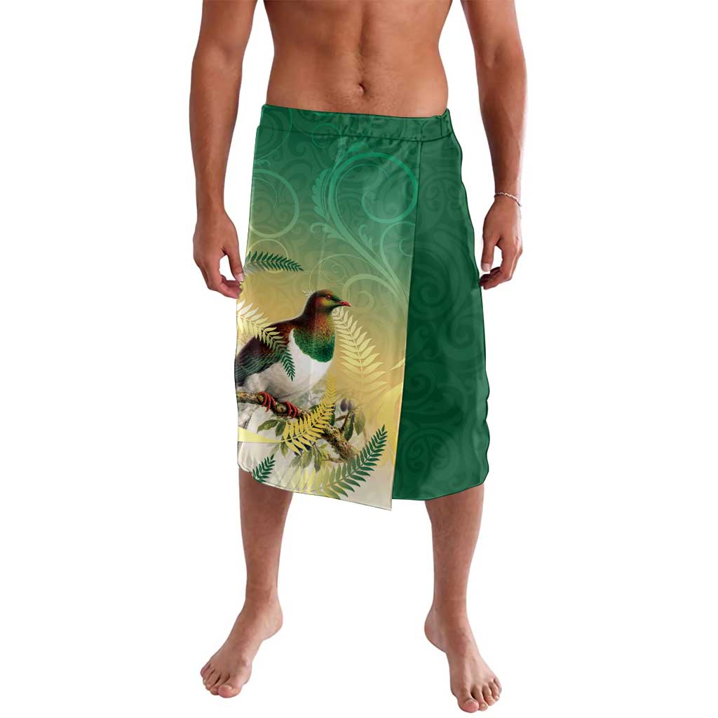 New Zealand Pigeon Kereru Lavalava Maori Fern Art Green Gradient LT05 Green - Polynesian Pride