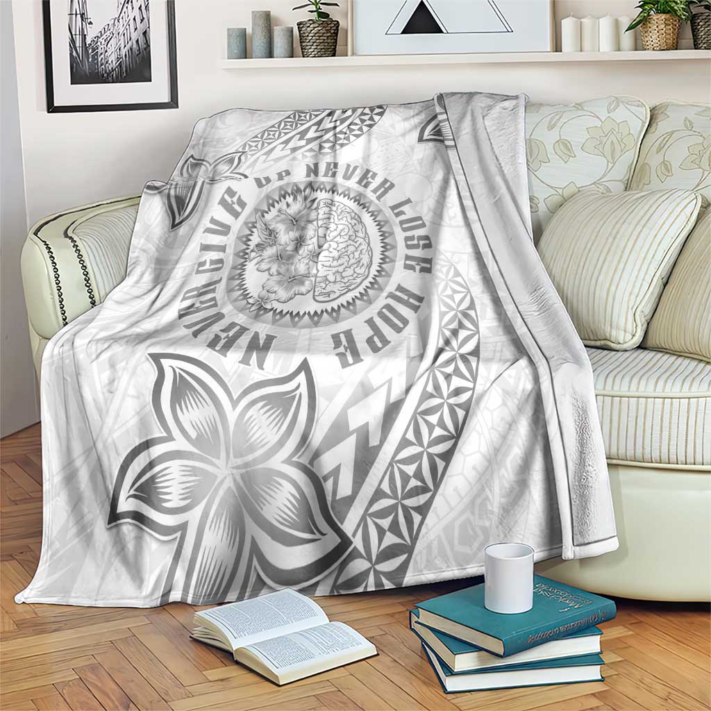 Brain Cancer Warrior Blanket Never Give Up