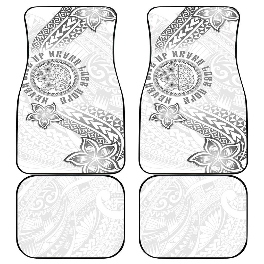 Brain Cancer Warrior Car Mats Never Give Up