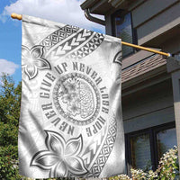 Brain Cancer Warrior Garden Flag Never Give Up