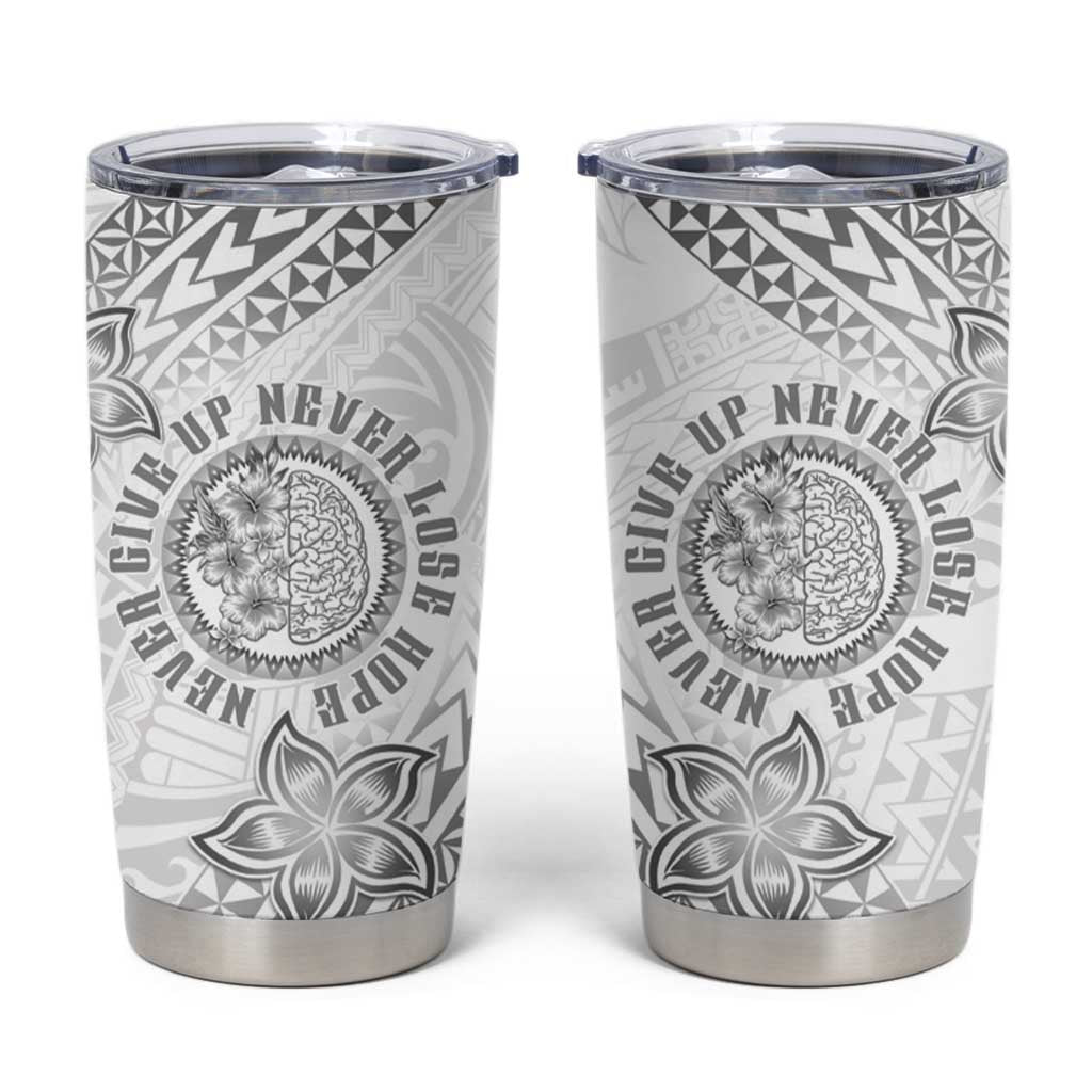 Brain Cancer Warrior Tumbler Cup Never Give Up