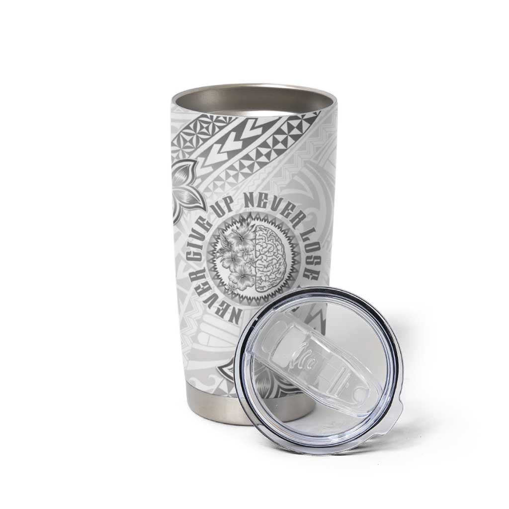 Brain Cancer Warrior Tumbler Cup Never Give Up