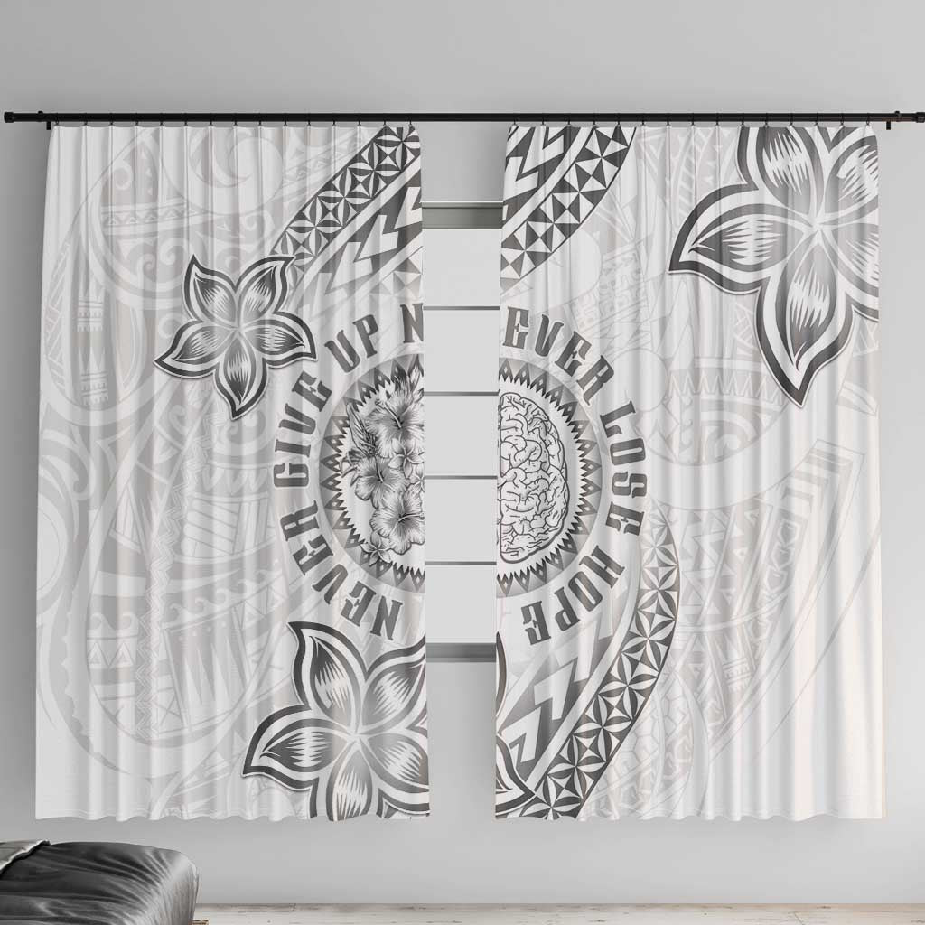 Brain Cancer Warrior Window Curtain Never Give Up