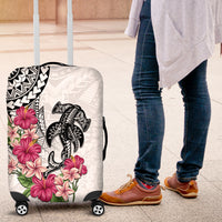 White Polynesian Hammerhead Shark Tribal Pattern Luggage Cover LT05 White - Polynesian Pride