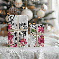 White Polynesian Hammerhead Shark Tribal Pattern Wrapping Paper - Polynesian Pride