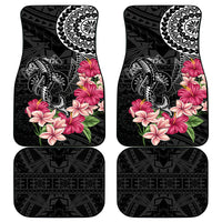 Black Polynesian Hammerhead Shark Tribal Pattern Car Mats