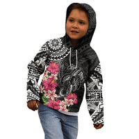 Black Polynesian Hammerhead Shark Tribal Pattern Kid Hoodie LT05 - Polynesian Pride