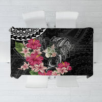 Black Polynesian Hammerhead Shark Tribal Pattern Tablecloth