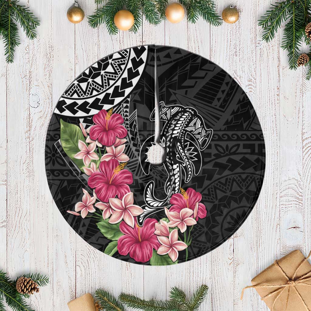 Black Polynesian Hammerhead Shark Tribal Pattern Tree Skirt LT05 Casual Black - Polynesian Pride