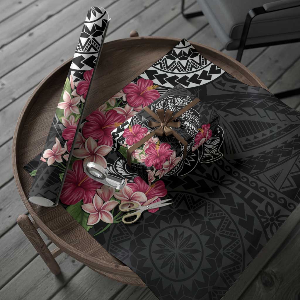 Black Polynesian Hammerhead Shark Tribal Pattern Wrapping Paper - Polynesian Pride