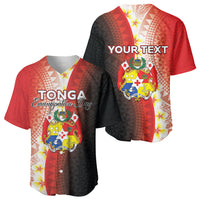 Personalised Tonga Emancipation Day Baseball Jersey Tongan Ngatu Pattern With Plumeria