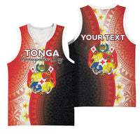 Personalised Tonga Emancipation Day Basketball Jersey Tongan Ngatu Pattern With Plumeria