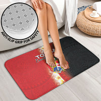 Tonga Emancipation Day Bathroom Set Tongan Ngatu Pattern With Plumeria