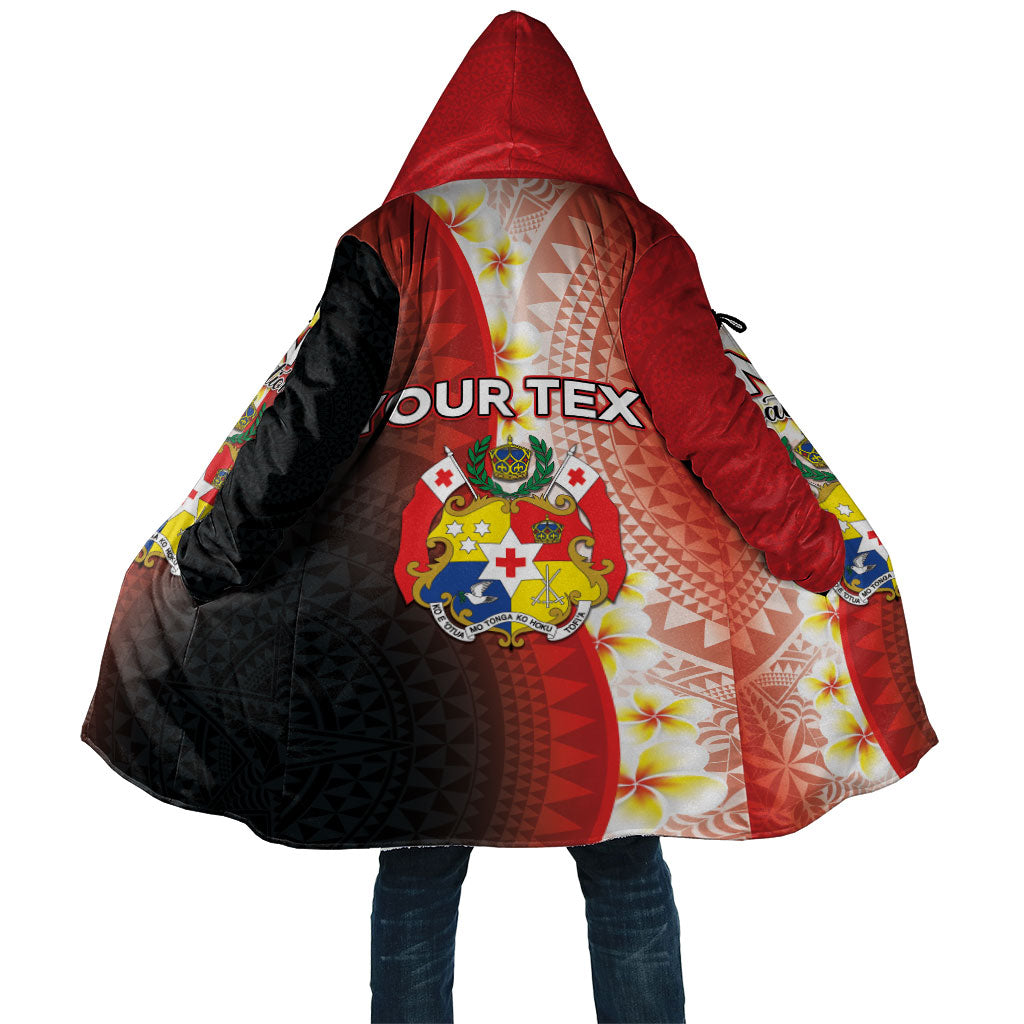 Personalised Tonga Emancipation Day Cloak Tongan Ngatu Pattern With Plumeria
