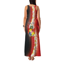 Personalised Tonga Emancipation Day Family Matching Tank Maxi Dress and Hawaiian Shirt Tongan Ngatu Pattern With Plumeria