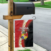 Tonga Emancipation Day Garden Flag Tongan Ngatu Pattern With Plumeria