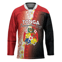 Personalised Tonga Emancipation Day Hockey Jersey Tongan Ngatu Pattern With Plumeria