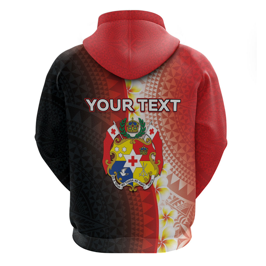 Personalised Tonga Emancipation Day Hoodie Tongan Ngatu Pattern With Plumeria