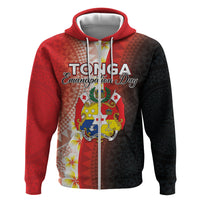 Personalised Tonga Emancipation Day Hoodie Tongan Ngatu Pattern With Plumeria