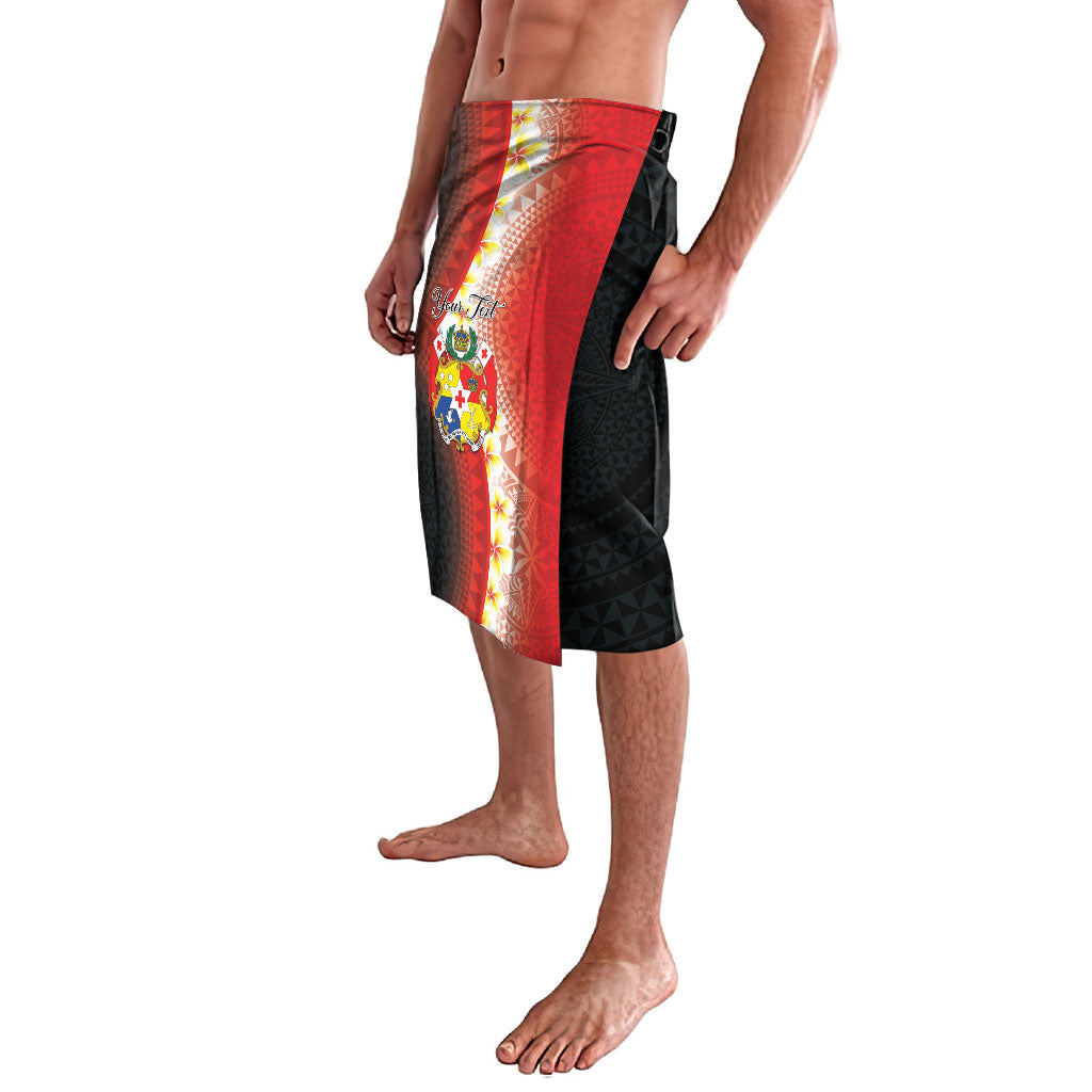 Personalised Tonga Emancipation Day Lavalava Tongan Ngatu Pattern With Plumeria
