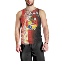 Personalised Tonga Emancipation Day Men Tank Top Tongan Ngatu Pattern With Plumeria