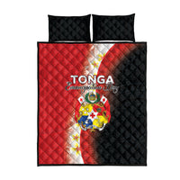 Tonga Emancipation Day Quilt Bed Set Tongan Ngatu Pattern With Plumeria