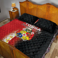 Tonga Emancipation Day Quilt Bed Set Tongan Ngatu Pattern With Plumeria