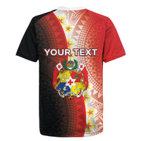 Personalised Tonga Emancipation Day Rugby Jersey Tongan Ngatu Pattern With Plumeria
