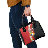Tonga Emancipation Day Shoulder Handbag Tongan Ngatu Pattern With Plumeria