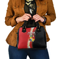 Tonga Emancipation Day Shoulder Handbag Tongan Ngatu Pattern With Plumeria