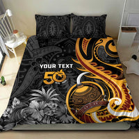 Personalised Papua New Guinea Bedding Set Happy 50th Independence Anniversary - Polynesian Pride