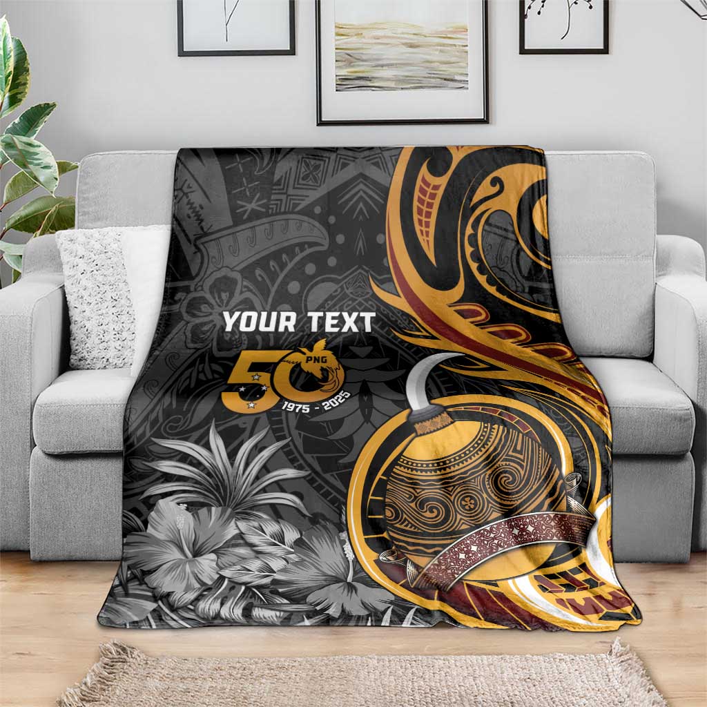 Personalised Papua New Guinea Blanket Happy 50th Independence Anniversary - Polynesian Pride