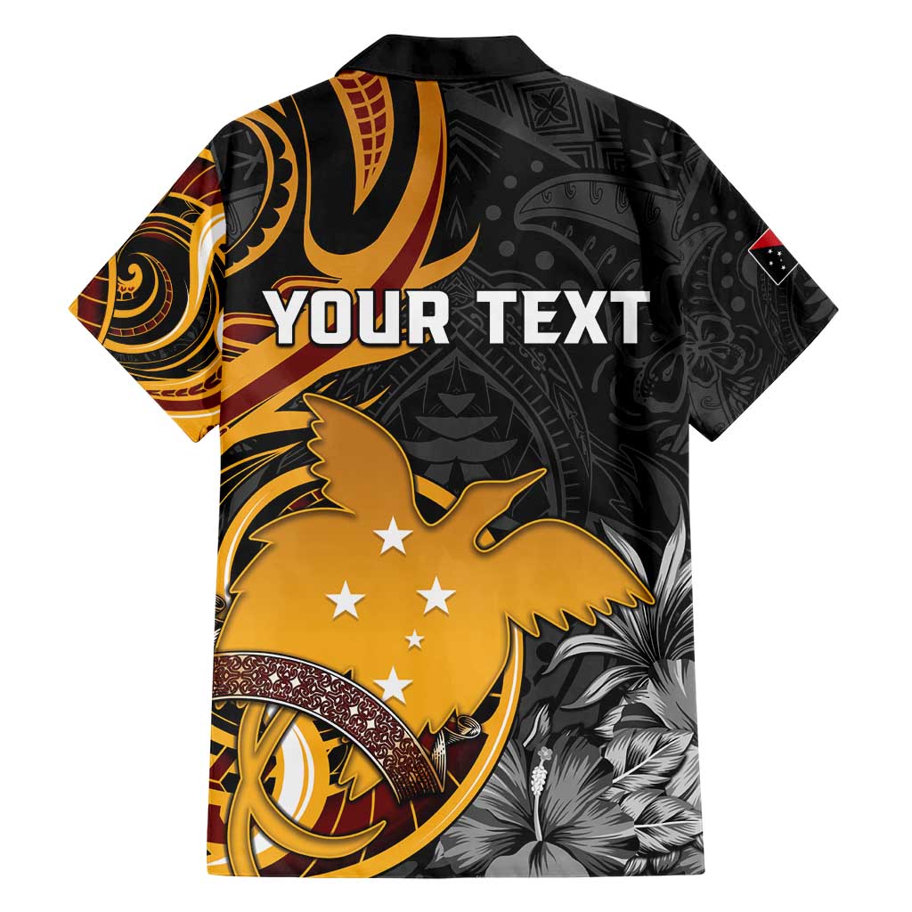 Personalised Papua New Guinea Family Matching Short Sleeve Bodycon Dress and Hawaiian Shirt Happy 50th Independence Anniversary - Polynesian Pride