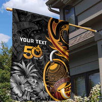 Personalised Papua New Guinea Garden Flag Happy 50th Independence Anniversary - Polynesian Pride