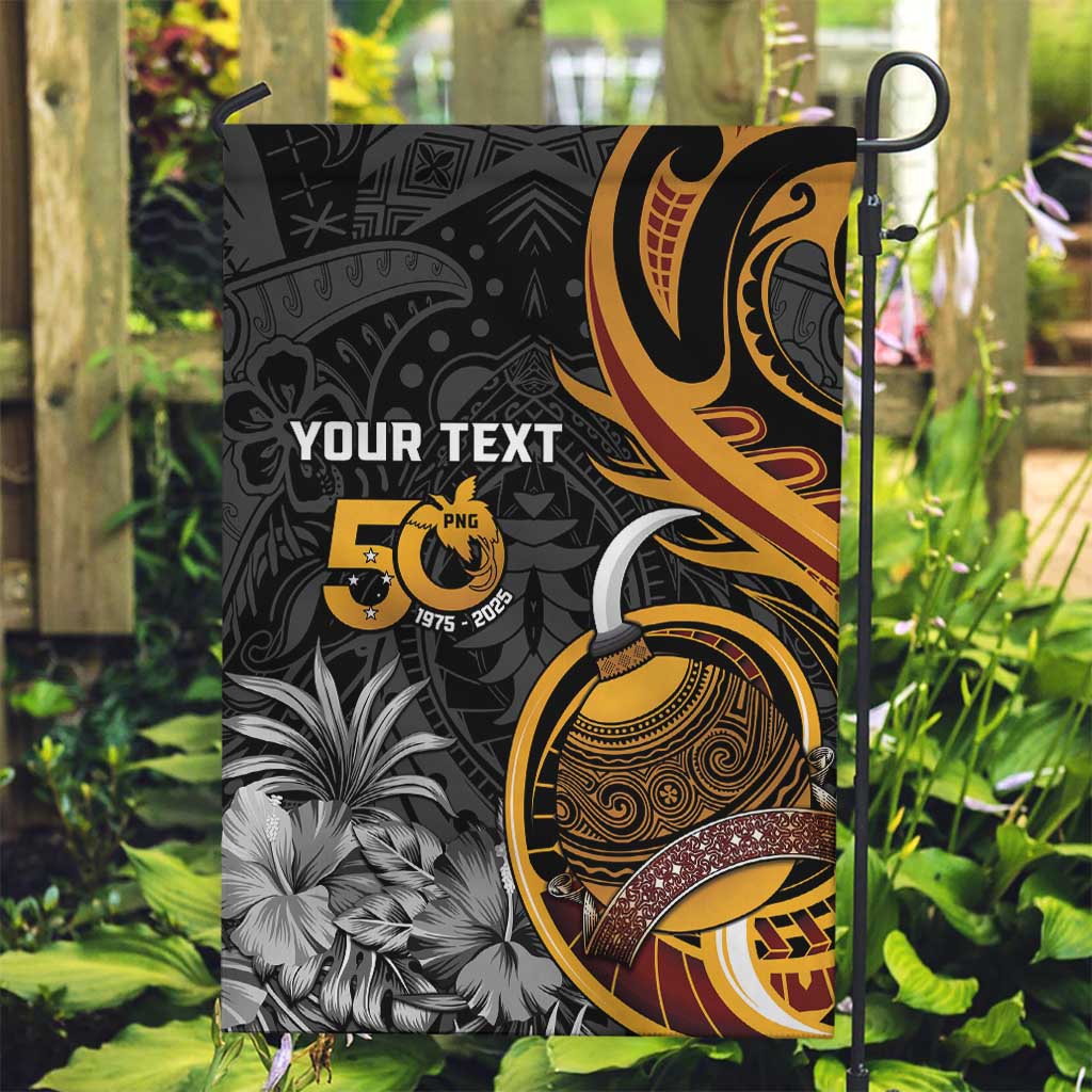 Personalised Papua New Guinea Garden Flag Happy 50th Independence Anniversary - Polynesian Pride