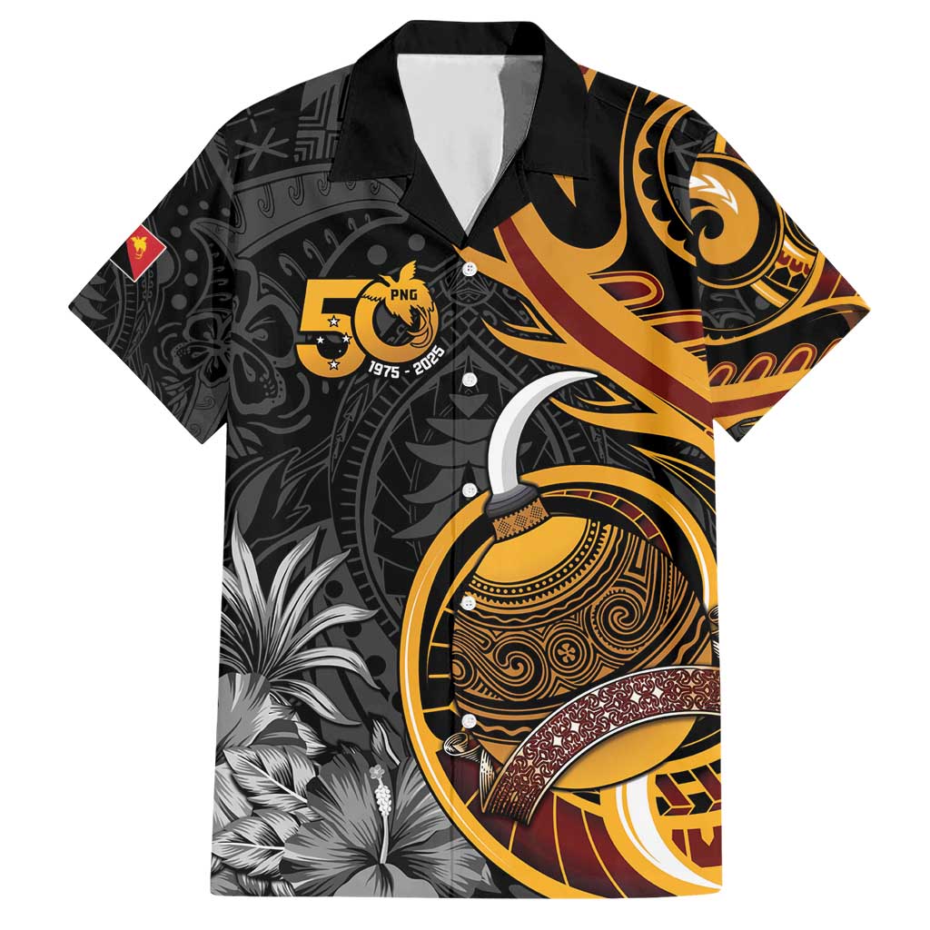 Personalised Papua New Guinea Hawaiian Shirt Happy 50th Independence Anniversary - Polynesian Pride