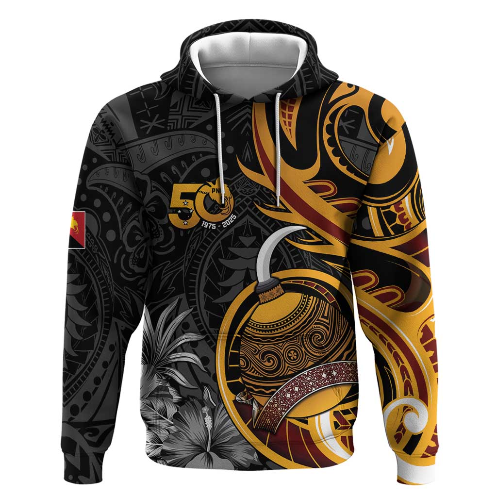 Personalised Papua New Guinea Hoodie Happy 50th Independence Anniversary - Polynesian Pride