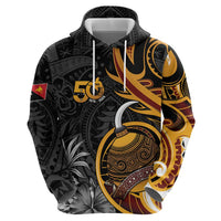 Personalised Papua New Guinea Hoodie Happy 50th Independence Anniversary - Polynesian Pride