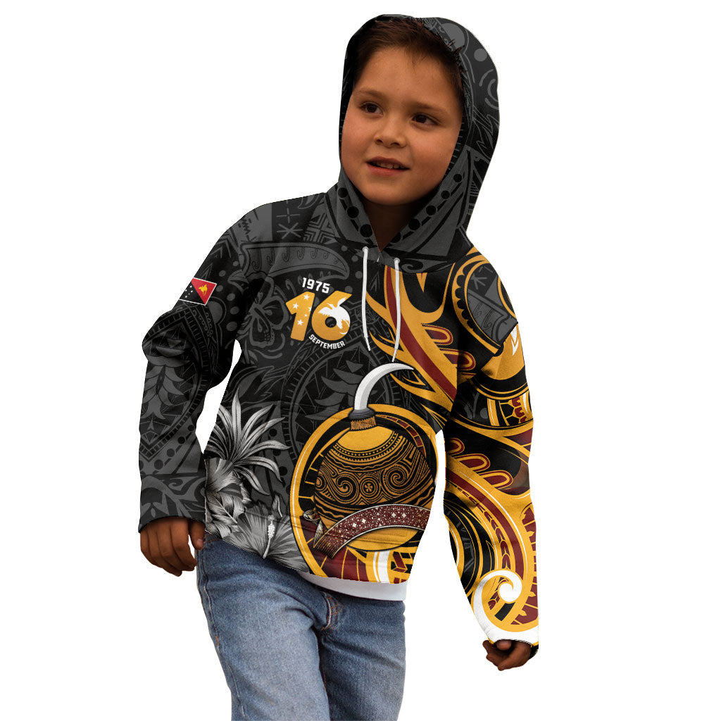 Personalised Papua New Guinea Kid Hoodie Happy Independence Day LT05 - Polynesian Pride