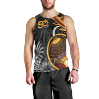 Personalised Papua New Guinea Men Tank Top Happy 50th Independence Anniversary - Polynesian Pride