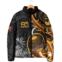 Papua New Guinea Padded Jacket Happy 50th Independence Anniversary - Polynesian Pride