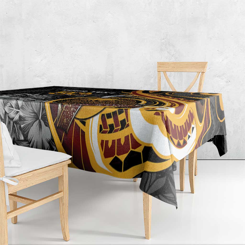 Personalised Papua New Guinea Tablecloth Happy 50th Independence Anniversary - Polynesian Pride