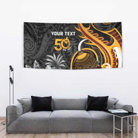 Personalised Papua New Guinea Tapestry Happy 50th Independence Anniversary - Polynesian Pride