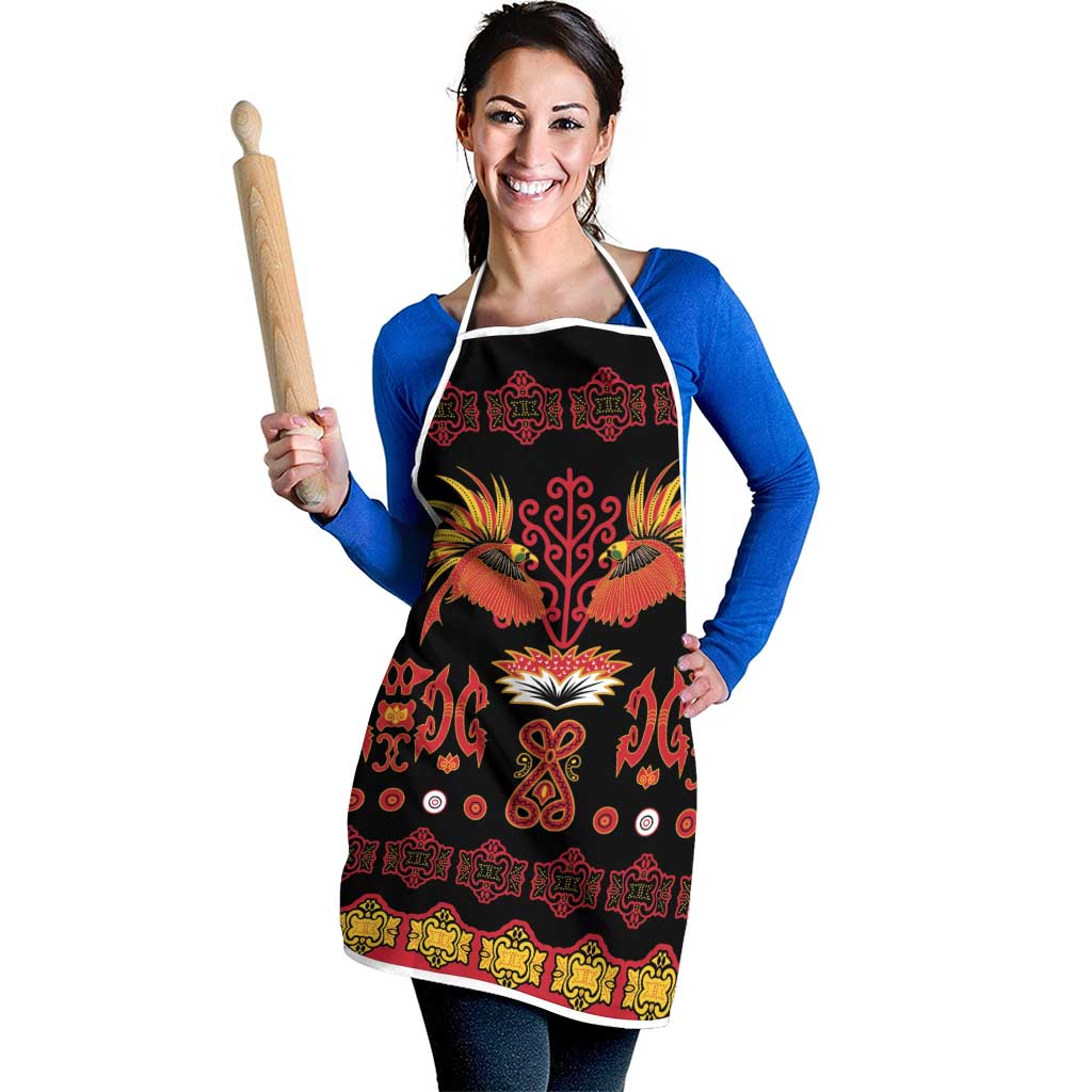 Papua Batik Motif Apron Papua Spirit Black Version - Polynesian Pride