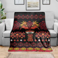 Papua Batik Motif Blanket Papua Spirit Black Version - Polynesian Pride