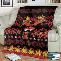 Papua Batik Motif Blanket Papua Spirit Black Version - Polynesian Pride