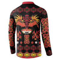 Papua Batik Motif Button Sweatshirt Papua Spirit Black Version - Polynesian Pride